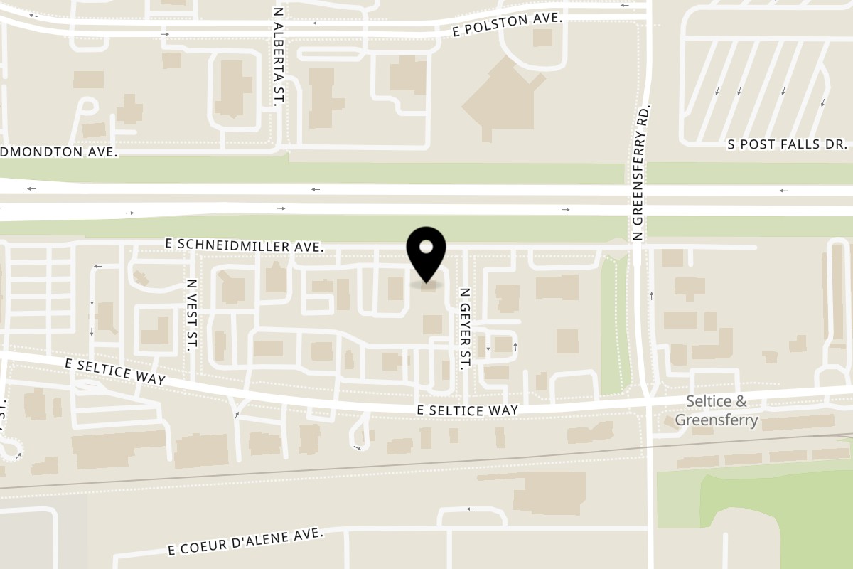 Map showing the location of La Pinata on 1780 E Schneidmiller Ave in Post Falls